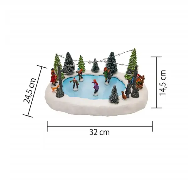 Svetleća LED diorama "klizalište" HOME