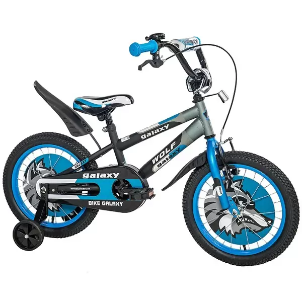 Dečiji bicikl 20" crna/siva/plava WOLF