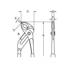 Klešta vodoinstalaterska 200mm 7223 Bahco