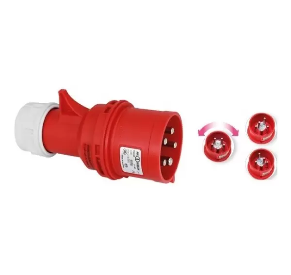Industrijski utikač IEC 309 promena faza 32A 400V IP44 Commel