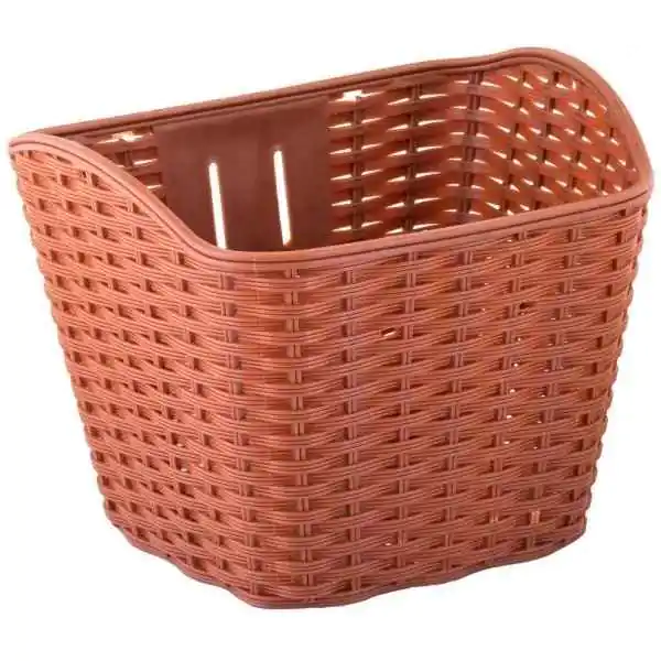 Korpa PVC pletena imitacija braon sa držačima VENSINI