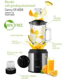 Blender sa dodatkom za mlevenje CR4058 1500W CAMRY