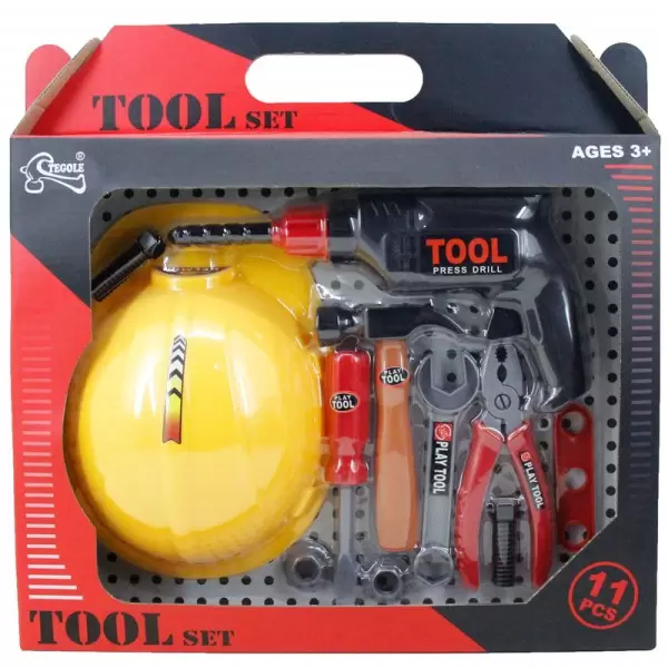 Kofer sa dečijim alatom, bušilicom i kacigom 50195 Tools Set - proizvod na akciji