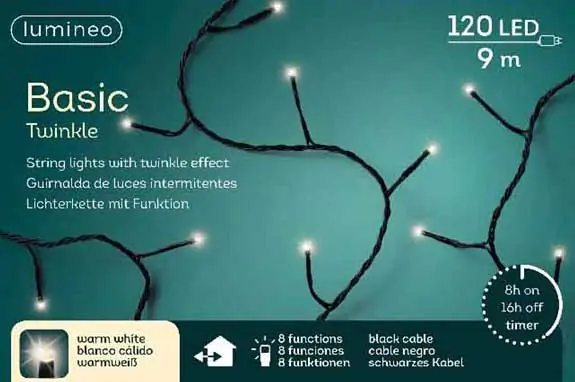 Novogodišnje lampice za spoljnu i unutrašnju upotrebu 9m 120 LED LUMINEO
