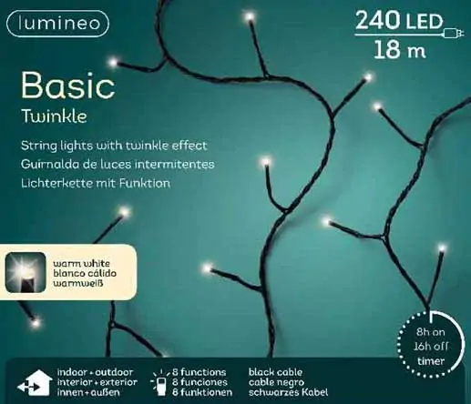 Novogodišnje lampice za spoljnu i unutrašnju upotrebu 18m 240 LED LUMINEO
