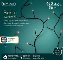 Novogodišnje lampice za spoljnu i unutrašnju upotrebu Multicolor 36m 480 LED LUMINEO