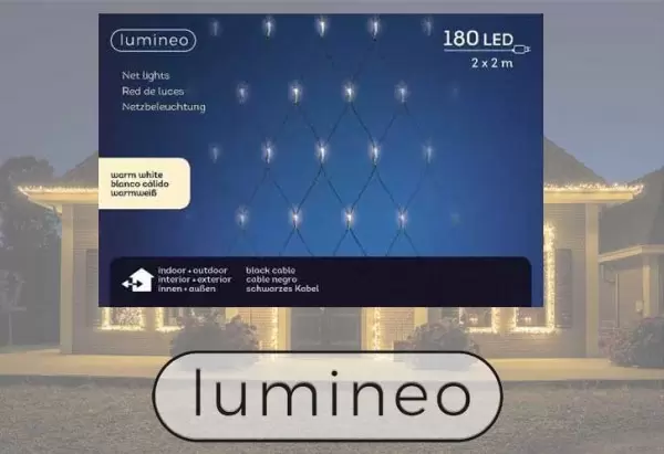 Novogodišnja LED mreža za spoljnu i unutrašnju upotrebu 2 x 2 m LUMINEO