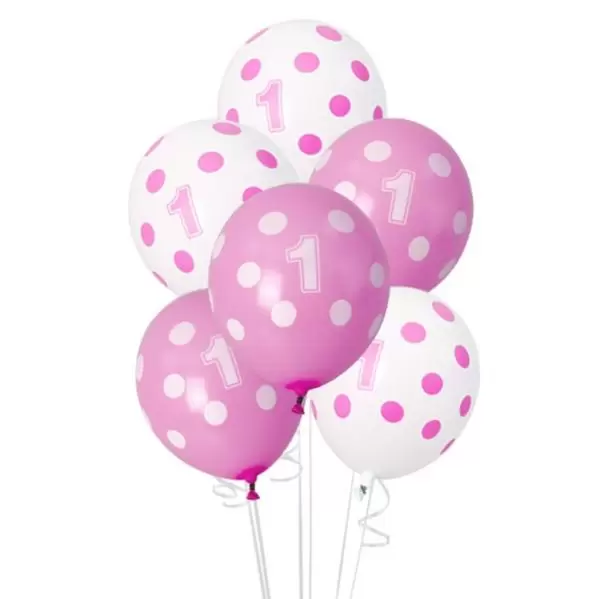 Gumeni baloni 1 rodjendan Festa 8 kom