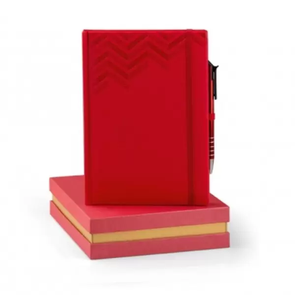 Set notes i olovka crveni u lux kutiji LUXOR