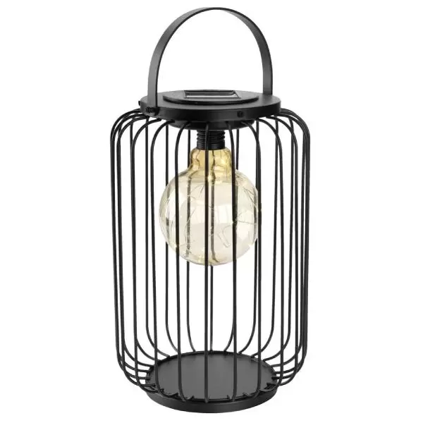 Solarna lampa RUG Ø18xV26 crna