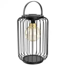 Solarna lampa RUG Ø18xV26 crna