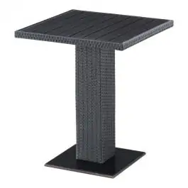 Baštenska garnitura THY Š60xD60 crna + 2 AID crne stolice