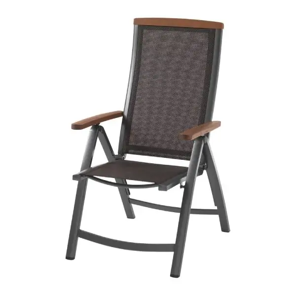 Baštenska garnitura sto PICTOR 88x88cm+4 MADER sive stolice
