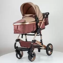 Kolica za bebe MARSI 600 bež-zlatni ram