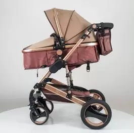 Kolica za bebe MARSI 600 bež-zlatni ram