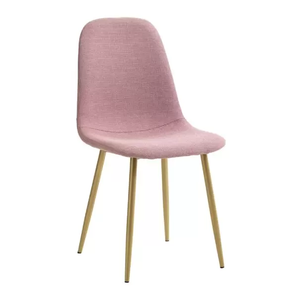 Trpezarijska stolica JONS roze/zlatna