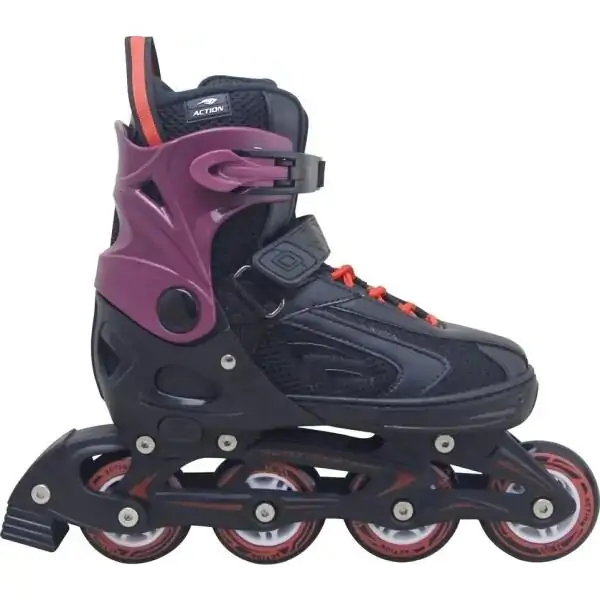 Roleri PW126B-10 crno crvena Alu šina ABEC5 PU Točkići XS(29-32) ACTION