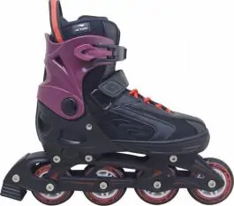Roleri PW126B-10 crno crvena Alu šina ABEC5 PU Točkići M(37-40) ACTION