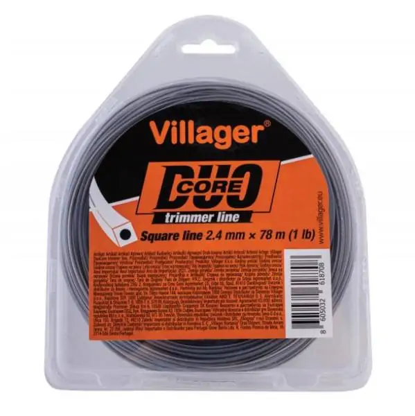 Silk za trimer 2.4mm X 430m (5LB) - Duo core - okrugla nit Villager - proizvod na akciji
