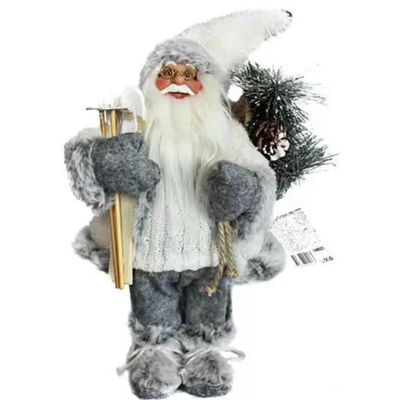 Deda Mraz sivi 30cm Deco Santa