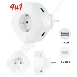 COLOSSUS USB utičnica 4u1 CSS-1930