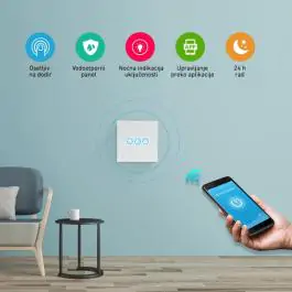 Wi-Fi smart prekidač svetla 2x5A WFPS-W2/WH