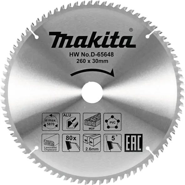 Makita TCT list testere 216mm x 30mm x 60T D-65610 - proizvod na akciji