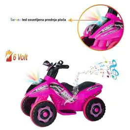 Motor-guralica za decu akumulator 2u1 Safari 6V pink