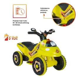 Motor na akumulator-guralica 2u1 Face 6V žuti