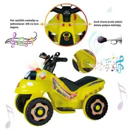 Motor na akumulator-guralica 2u1 Face 6V žuti