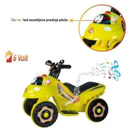 Motor na akumulator-guralica 2u1 Face 6V žuti