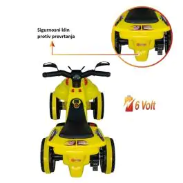 Motor na akumulator-guralica 2u1 Face 6V žuti