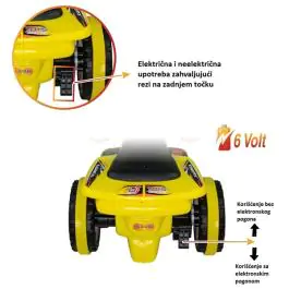Motor na akumulator-guralica 2u1 Face 6V žuti