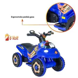 Motor na akumulator-guralica 2u1 Face 6V plavi