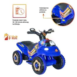 Motor na akumulator-guralica 2u1 Face 6V plavi