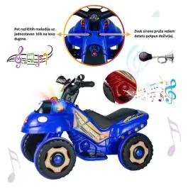Motor na akumulator-guralica 2u1 Face 6V plavi