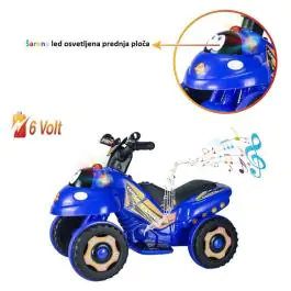 Motor na akumulator-guralica 2u1 Face 6V plavi