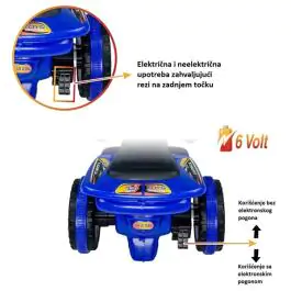 Motor na akumulator-guralica 2u1 Face 6V plavi