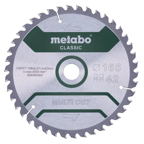 Metabo kružna testera Classic-Multi Cut 165x20 42zuba - proizvod na akciji