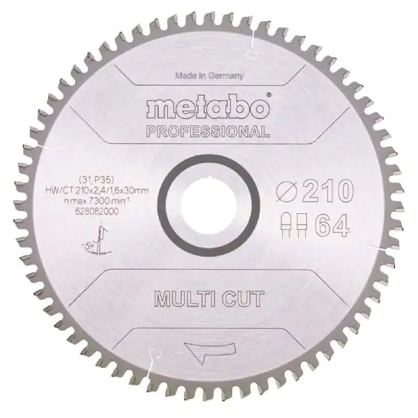 Metabo list cirkulara Multi-Cut 210X30, Z64 FZ/TZ, 5°NEG.