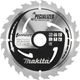 List za testeru 190/30 mm 24 zuba od tvrdog metala EFFICUT B-64185 Makita