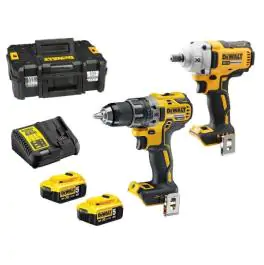 DeWalt DCK2077P2T set akumulatorskog alata, aku bušilica DCD791 + aku udarni odvrtač DCF894, 18V 2x5.0Ah