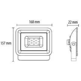 LED reflektor 30W LRF024EW-30W/BK Prosto