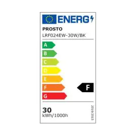 LED reflektor 30W LRF024EW-30W/BK Prosto