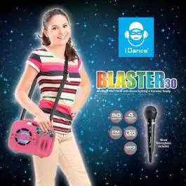Igračka Blaster 30 pink karaoke zvučnik sa mikrofonom