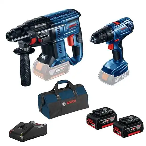 Bosch GBH 180-LI + GSR 180-LI Set akumulatorskih alata, 18v, 2x4.0Ah