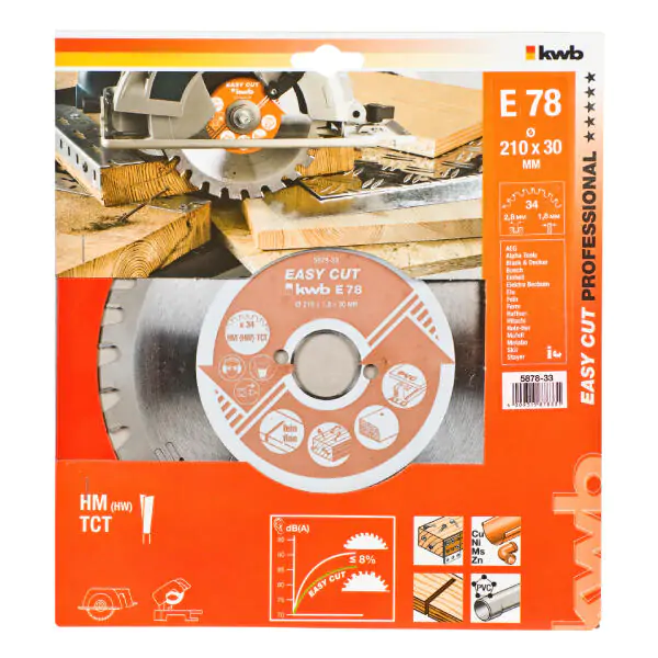 KWB 49587833 Easy-Cut rezni disk za cirkular 210x30, 34Z, HM, univerzalni