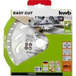 KWB 49587938 Easycut rezni disk za cirkular 215x30, 30Z, HM, za drvo/metal(nonFe)/plastiku, Energy Saving