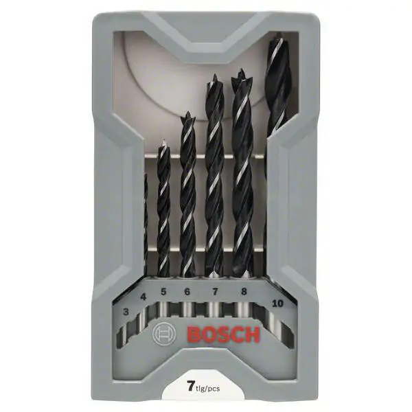 Bosch 7-delni set burgija za drvo 3,4,5,6,7,8,10 mm