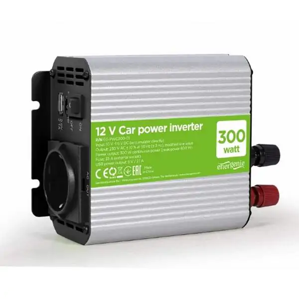 EG-PWC300-01 Gembird 12V Auto inverter DC/AC 300W+USB port